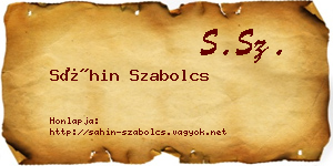 Sáhin Szabolcs névjegykártya